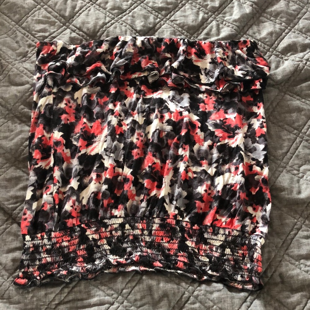 Size large floral tube top